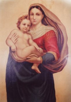 Quadro della Madonna Sistina che più volte parlò con Edvige e che le diede il Bambino - Foto del Comitato Serva di Dio Edvige Carboni - Tutti i diritti riservati