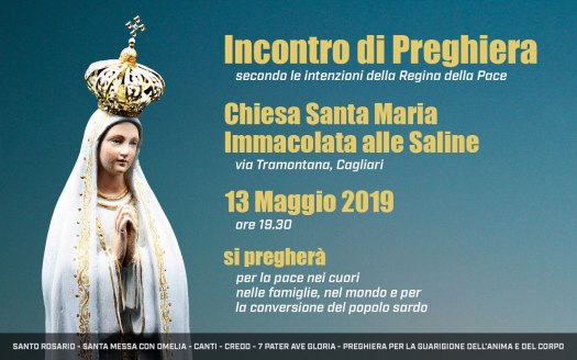 Incontro Preghiera Amici Medjugorje Sardegna 13 Maggio 2019