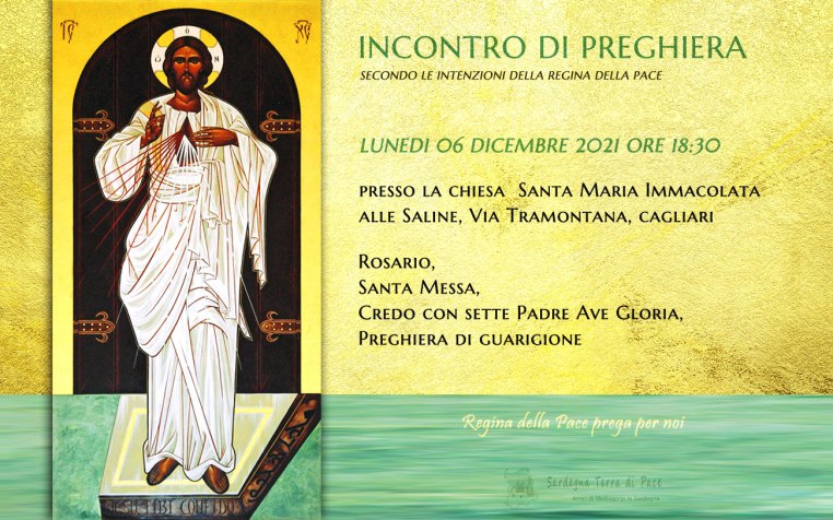 Incontro Preghiera Amici Medjugorje Sardegna 6 Dicembre 2021