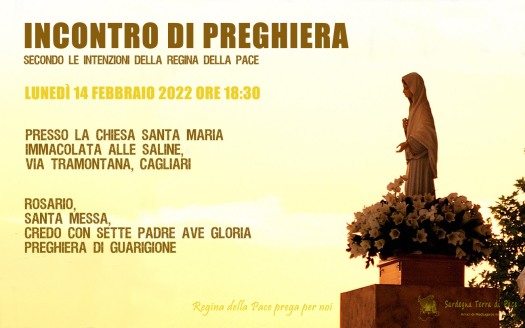 Incontro Preghiera Amici Medjugorje Sardegna 14 Febbraio 2022