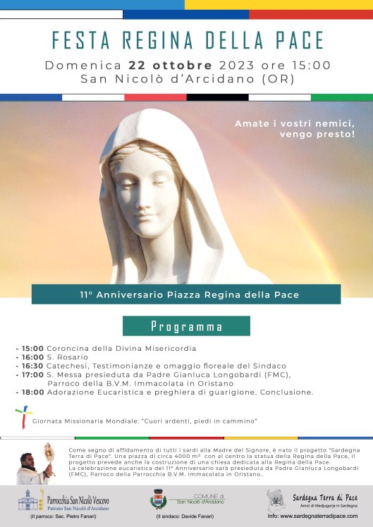 Programma Festa Regina della Pace 2023