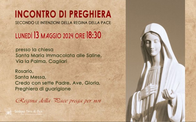 Incontro Preghiera Amici Medjugorje Sardegna 13 Maggio 2024